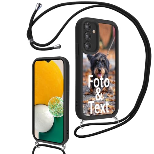 Saqmkil Handykette für Samsung Galaxy A13 5G 6,5'' Personalisierte Hülle mit Band, Personalisiert Handyhülle mit Kette Kordel mit Foto Bild, Schwarz Schutzhülle für Samsung A13 5G zum Umhängen Saqmkil Handykette für Samsung Galaxy A13 5G 6,5'' Personalisierte Hülle mit Band, Personalisiert Handyhülle mit Kette Kordel mit Foto Bild, Schwarz Schutzhülle für Samsung A13 5G zum Umhängen von Saqmkil