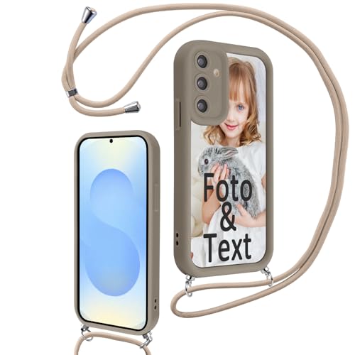 Saqmkil Handykette für Samsung Galaxy S21 Plus/S21+ 5G 6,7'' Personalisierte Hülle mit Band, Personalisiert Handyhülle mit Kette mit Foto Bild, Khaki Schutzhülle für Samsung S21+ 5G zum Umhängen Saqmkil Handykette für Samsung Galaxy S21 Plus/S21+ 5G 6,7'' Personalisierte Hülle mit Band, Personalisiert Handyhülle mit Kette mit Foto Bild, Khaki Schutzhülle für Samsung S21+ 5G zum Umhängen von Saqmkil