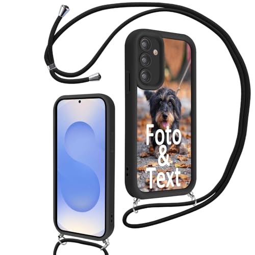 Saqmkil Handykette für Samsung Galaxy S25 Plus/S25+ 5G 6,8'' Personalisierte Hülle mit Band, Personalisiert Handyhülle mit Kette mit Foto Bild, Schwarz Schutzhülle für Samsung S25+ 5G zum Umhängen Saqmkil Handykette für Samsung Galaxy S25 Plus/S25+ 5G 6,8'' Personalisierte Hülle mit Band, Personalisiert Handyhülle mit Kette mit Foto Bild, Schwarz Schutzhülle für Samsung S25+ 5G zum Umhängen von Saqmkil