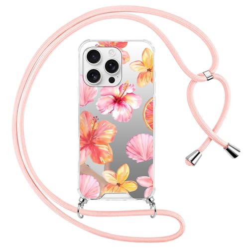Saqmkil Handykette für iPhone 16 Pro Max Hülle mit Band, Aesthetic Muster Mirror Spiegel Makeup Design Handyhülle mit Kette, Mädchen Schutzhülle für iPhone 16 Pro Max 6,9'' zum Umhängen, Blumen 02 Saqmkil Handykette für iPhone 16 Pro Max Hülle mit Band, Aesthetic Muster Mirror Spiegel Makeup Design Handyhülle mit Kette, Mädchen Schutzhülle für iPhone 16 Pro Max 6,9'' zum Umhängen, Blumen 02 von Saqmkil