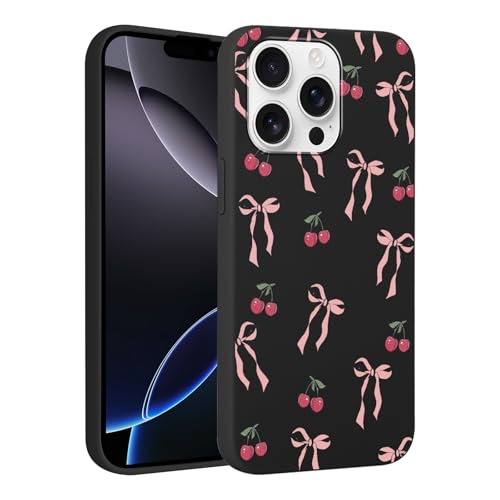 Saqmkil Hülle für iPhone 16 Pro Max 6,9'', Schwarz Silikon Ultra Dünn Handyhülle Aesthetic Mode Muster Motiv Design, Weich Süßes Mädchen Stoßfest Case Schutzhülle für iPhone 16 Pro Max - Schleifen 05 Saqmkil Hülle für iPhone 16 Pro Max 6,9'', Schwarz Silikon Ultra Dünn Handyhülle Aesthetic Mode Muster Motiv Design, Weich Süßes Mädchen Stoßfest Case Schutzhülle für iPhone 16 Pro Max - Schleifen 05 von Saqmkil