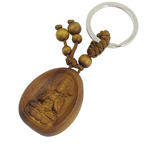 Sarahmi® Buddha Schlüssel Anhänger Holz Glückskette Buddha Schlüsselanhänger von Sarahmi