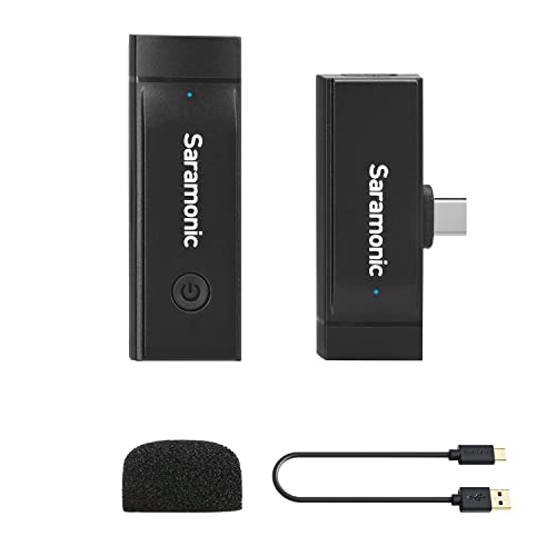 Saramonic Blink GO U1 Wireless Lapel Microphones, 2.4GHz USB C Wireless Lavalier Microphone for Android Type-C Devices for YouTube Vlog Facebook Live Stream Interview von Saramonic