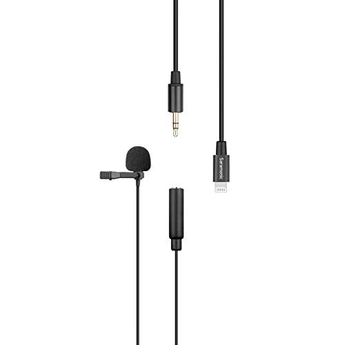 Saramonic Lavalier-Mikrofon mit Lightning für Apple iPhone oder iPad mit integriertem 6 m Kabel (LavMicro U1B) von Saramonic