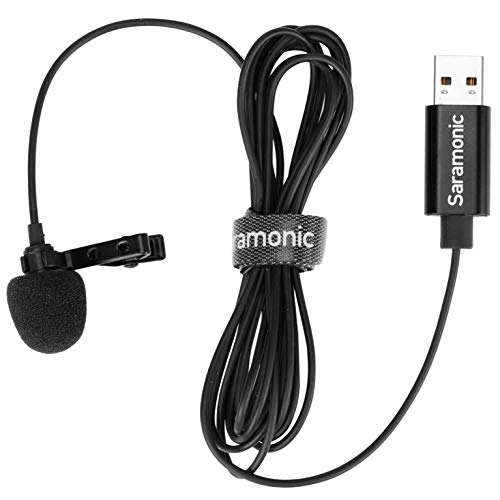 Saramonic Lavalier Mikrofon mit USB-A-Stecker für Computer mit 2 m langem Kabel (SR-ULM10) von Saramonic