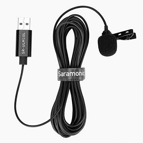 Saramonic Lavalier-Mikrofon mit USB-A-Stecker für Computer mit 6 m langem Kabel (SR-ULM10L) von Saramonic