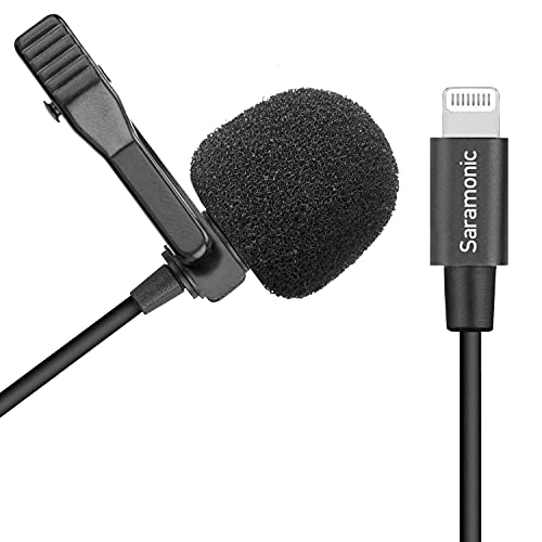 Saramonic Lavalier-Mikrofon mit abnehmbarem Lightning-Anschluss für iOS-Geräte, iPhone X/8/7/7+/SE/6S/6/5S/5, iPad, iPod Touch, 2 m Länge von Saramonic