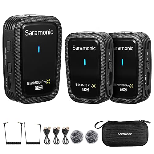 Saramonic Upgraded Blink500 Pro 2,4 GHz Dual-Channel Wireless Lavalier Mikrofon für DSLR Video Kamera Android iPhone Tablet PC Computer Recording Facebook YouTube Podcast Vlog Interview (B2) von Saramonic