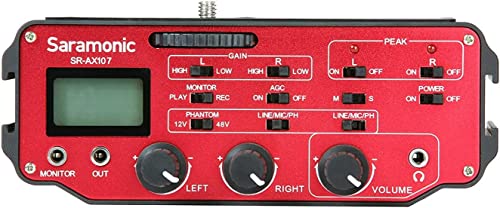 Saramonic XLR Shotgun Kondensatormikrofon mit 2-Kanal XLR Audio Adapter für DSLR Kameras Bundle (2 Stück) von Saramonic
