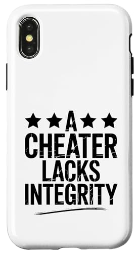 Einem Betrüger fehlt es an Integrität Betrüger Betrug mit gebrochenem Herzen Hülle für iPhone X/XS Einem Betrüger fehlt es an Integrität Betrüger Betrug mit gebrochenem Herzen Hülle für iPhone X/XS von Sarcastic Break up Funny Cheating Sayings