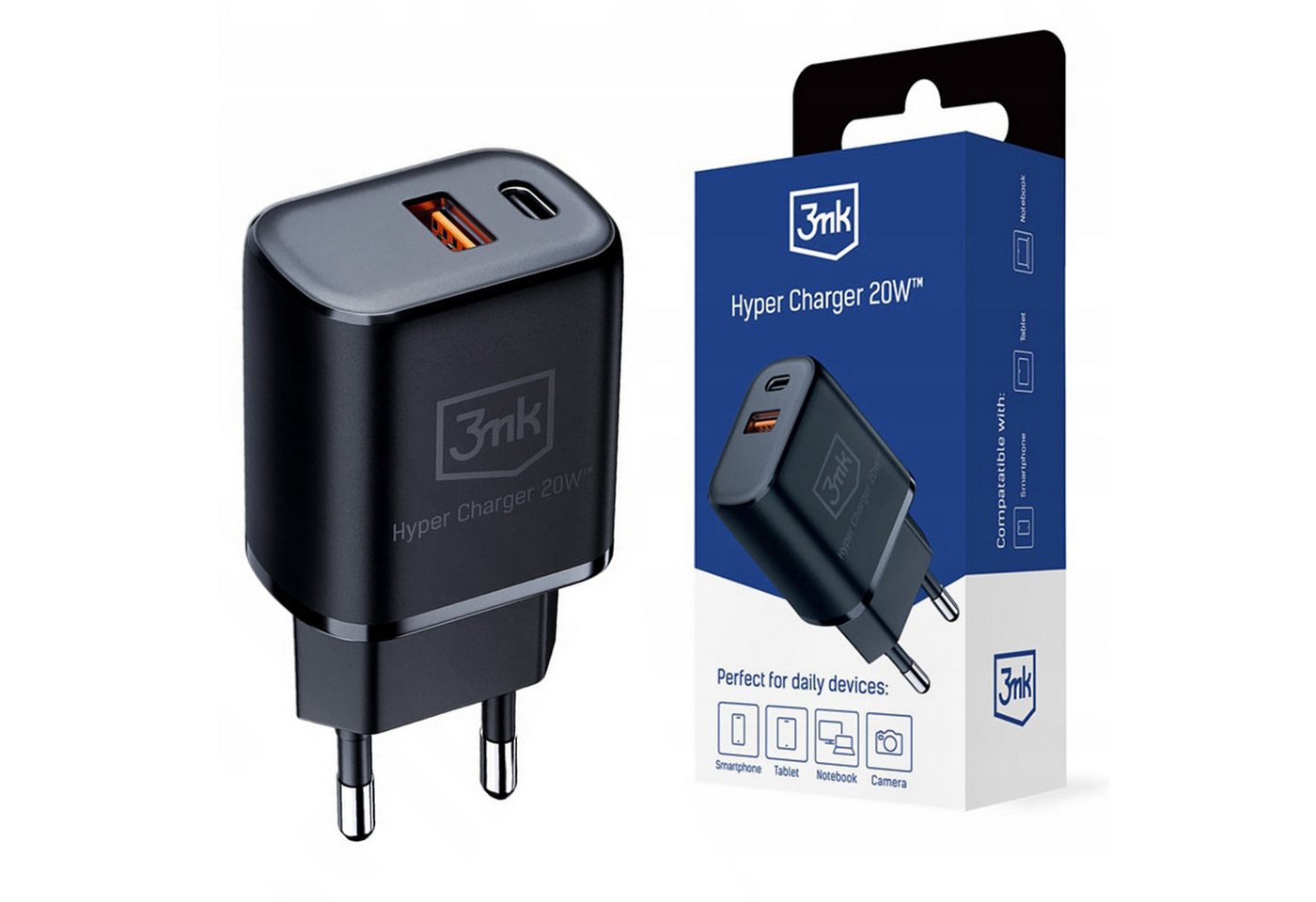 Sarcia.eu 3mk Hyper Charger Black 20W Netzladegerät USB-Ladegerät Sarcia.eu 3mk Hyper Charger Black 20W Netzladegerät USB-Ladegerät von Sarcia.eu