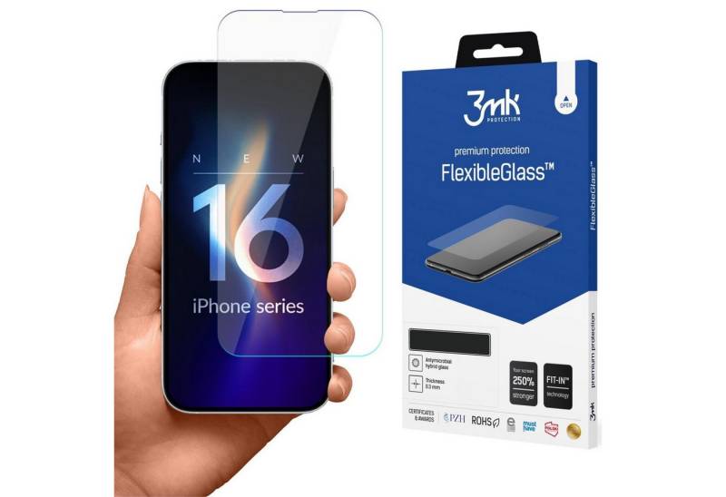 Sarcia.eu Displayschutzfolie Hybridglas für Apple iPhone 16 Plus, 3mk FlexibleGlass von Sarcia.eu