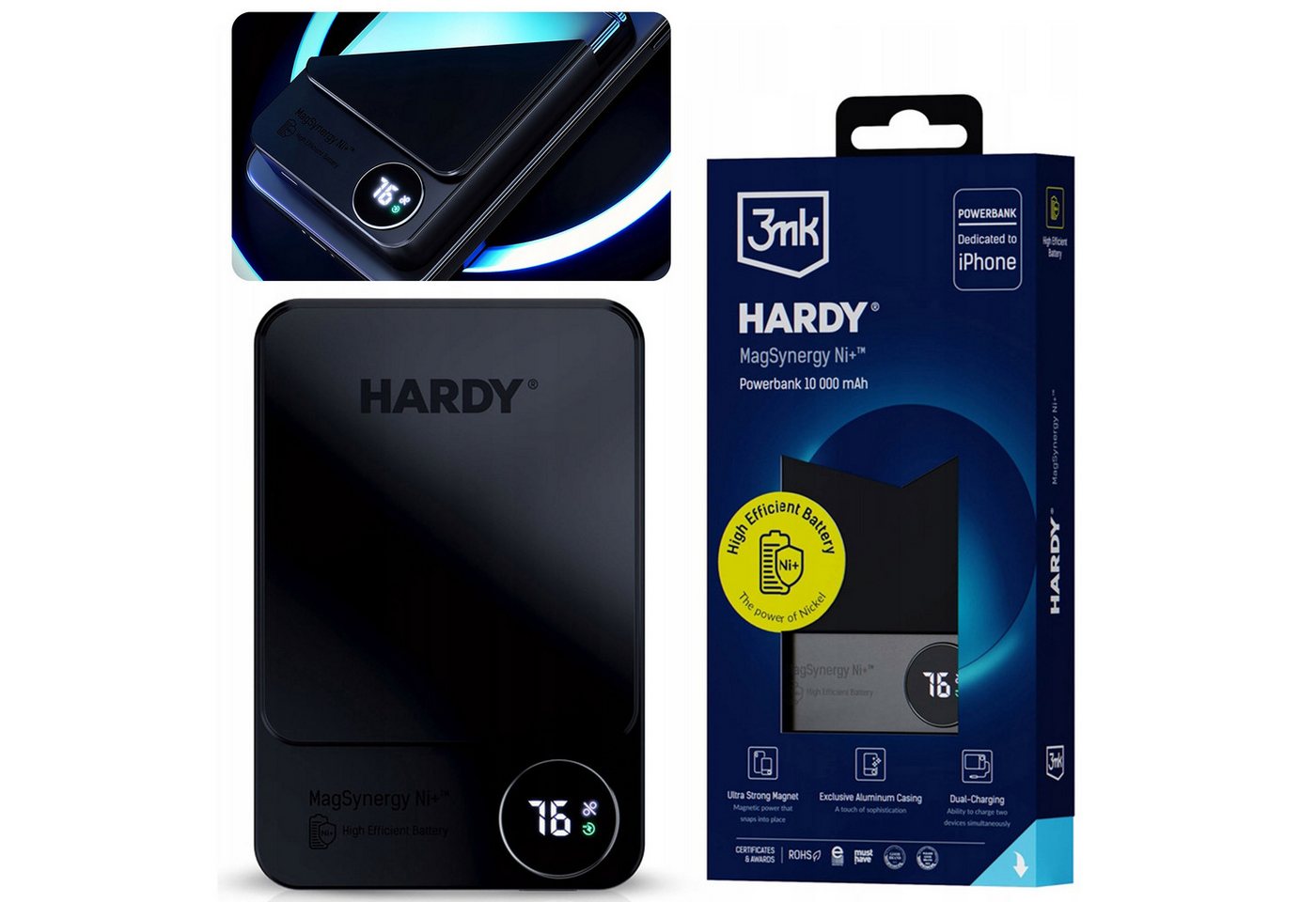 Sarcia.eu HARDY MagSynergy Ni+ Powerbank 10000 mAh MagSafe QI USB-C Lightning Powerbank Sarcia.eu HARDY MagSynergy Ni+ Powerbank 10000 mAh MagSafe QI USB-C Lightning Powerbank von Sarcia.eu