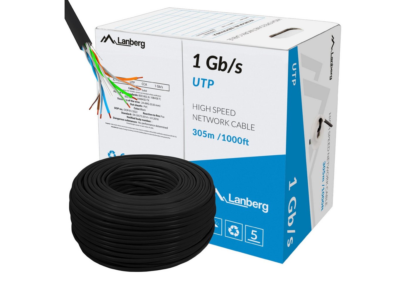 Sarcia.eu KABEL LAN UTP 1GB/S 305M DRAHT CCA LANBERG GRAU Netzwerkkabel Sarcia.eu KABEL LAN UTP 1GB/S 305M DRAHT CCA LANBERG GRAU Netzwerkkabel von Sarcia.eu