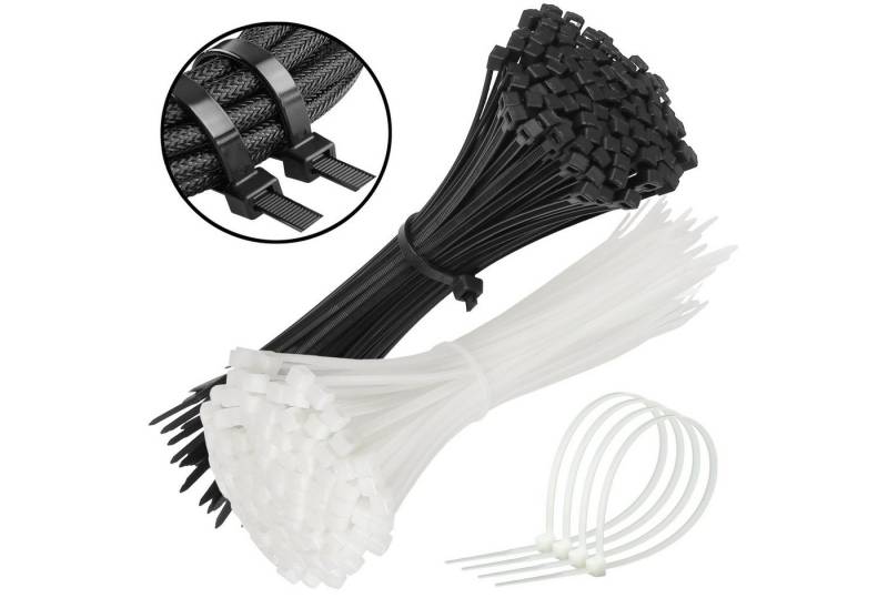Sarcia.eu Kabelbinder Polyamid-Kabelbinder 200x3,6 mm, schwarz+weiß 400 Stück von Sarcia.eu