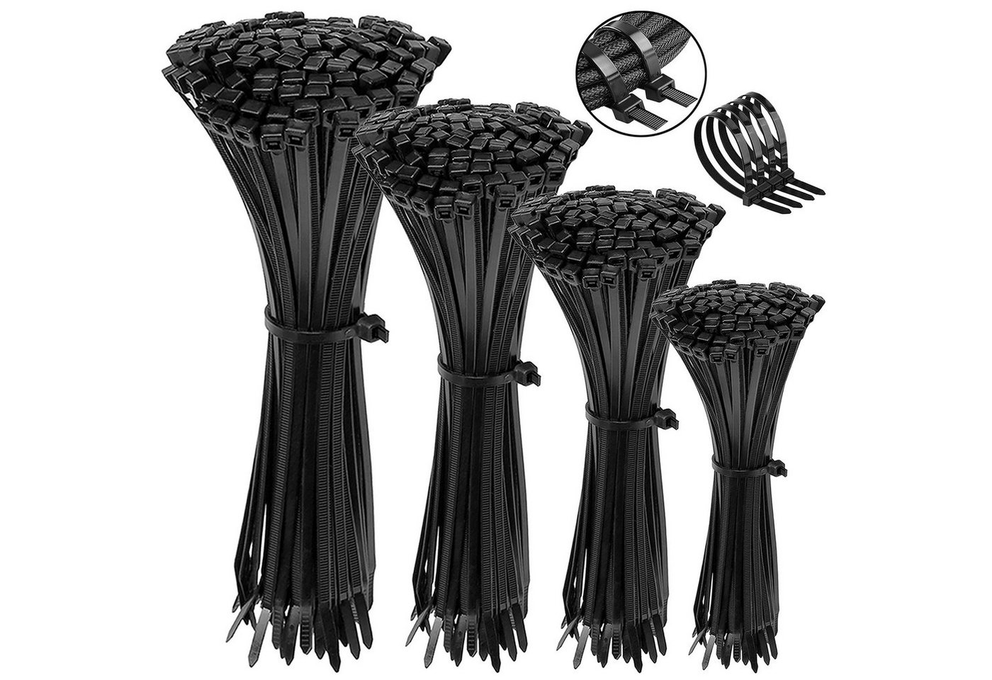 Sarcia.eu Kabelbinder Polyamid-Kabelbinder-Set 4,8 mm, schwarz 3200 Stück Sarcia.eu Kabelbinder Polyamid-Kabelbinder-Set 4,8 mm, schwarz 3200 Stück von Sarcia.eu