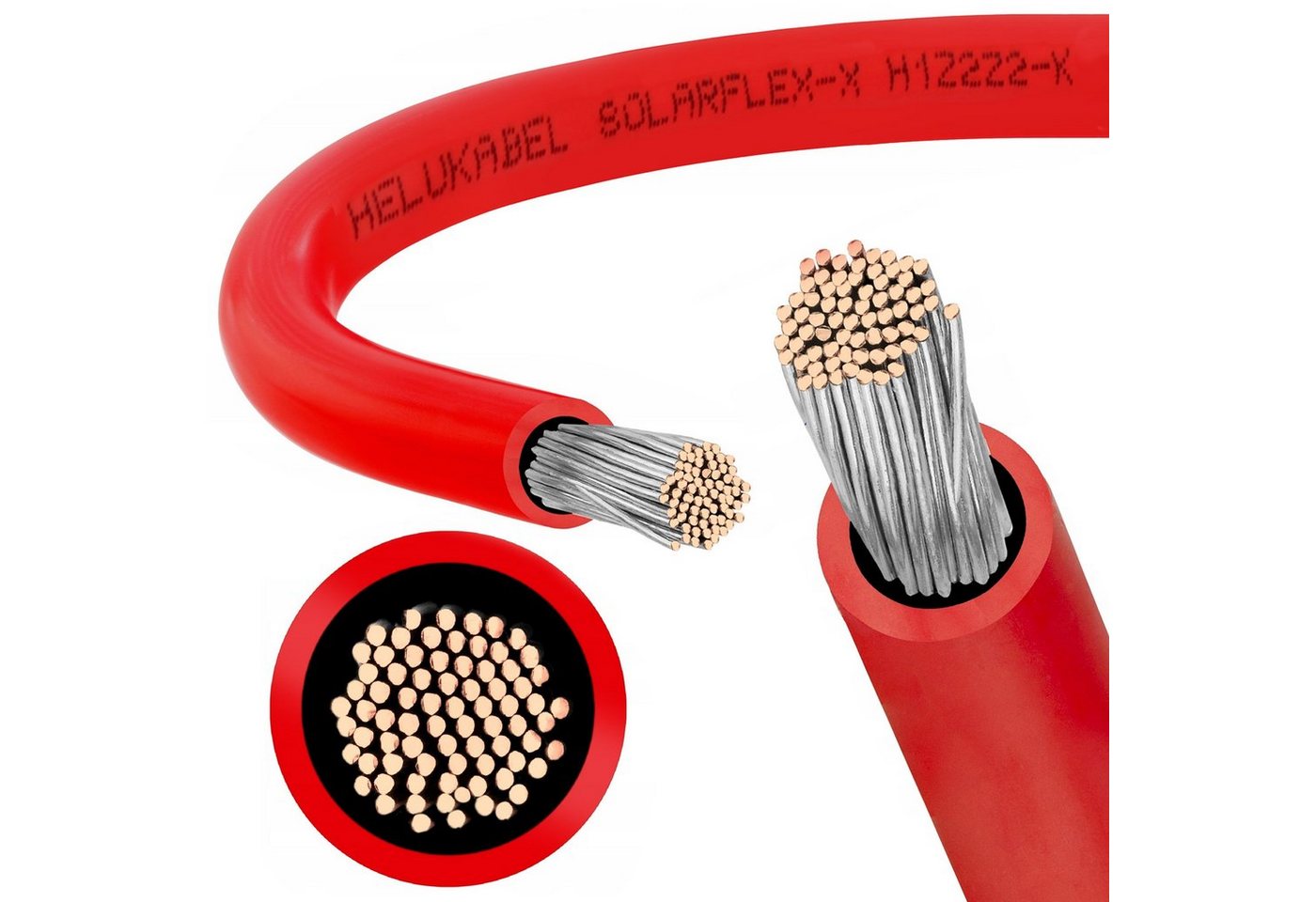 Sarcia.eu Rotes Solarkabel für Photovoltaikanlagen 6mm² SOLARFLEX-X H1Z2Z2-K 1m Solarkabel Sarcia.eu Rotes Solarkabel für Photovoltaikanlagen 6mm² SOLARFLEX-X H1Z2Z2-K 1m Solarkabel von Sarcia.eu