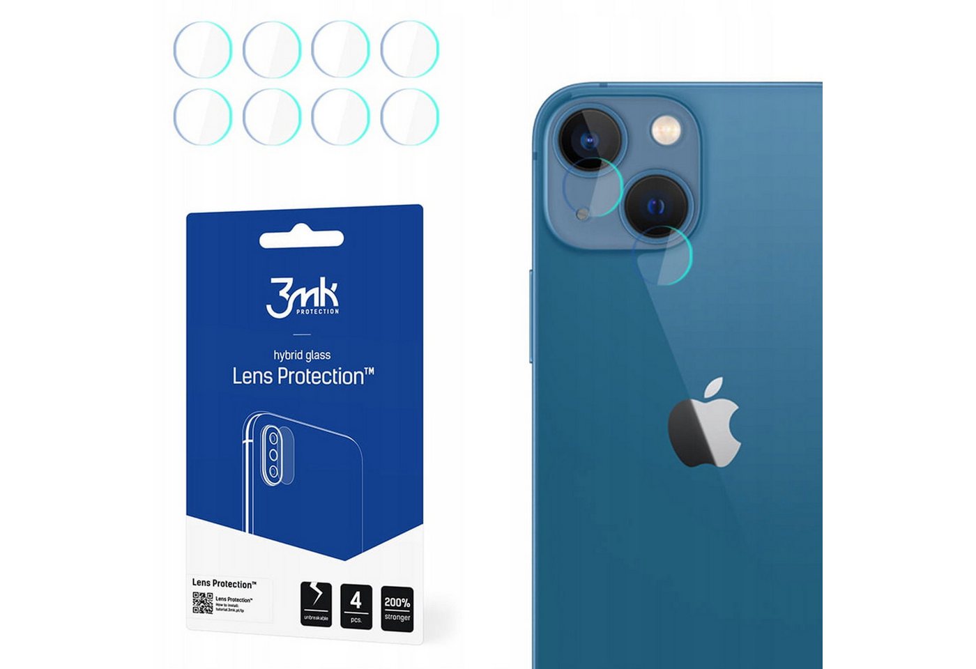 Sarcia.eu Schutzfolie Glas für die Kamera des Apple iPhone 13 - 3mk Lens Protection von Sarcia.eu