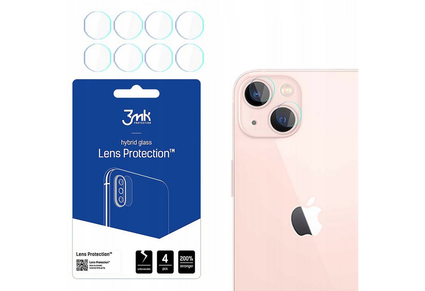 Sarcia.eu Schutzfolie Glas für die Kamera des Apple iPhone 14 - 3mk Lens Protection von Sarcia.eu