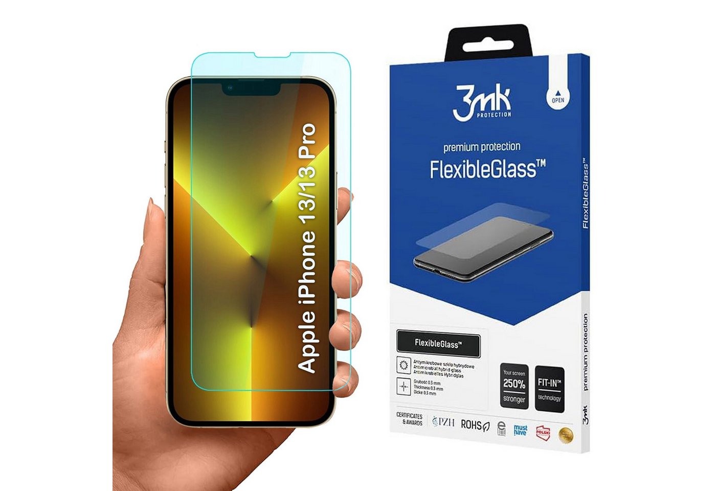 Sarcia.eu Schutzfolie Hybridglas für Apple IPhone 13/13 Pro - 3mk FlexibleGlass von Sarcia.eu