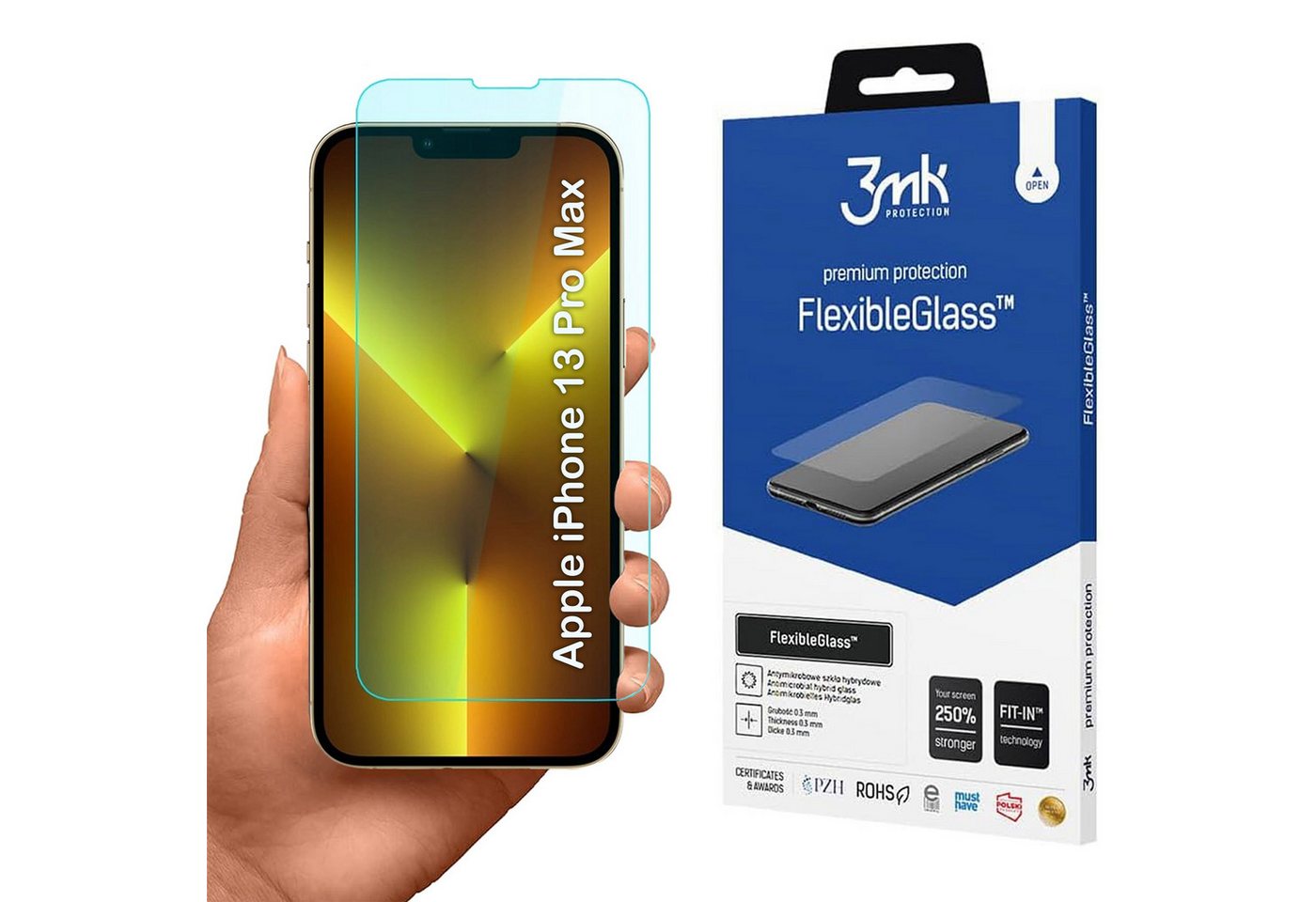 Sarcia.eu Schutzfolie Hybridglas für Apple iPhone 13 Pro Max - 3mk FlexibleGlass von Sarcia.eu