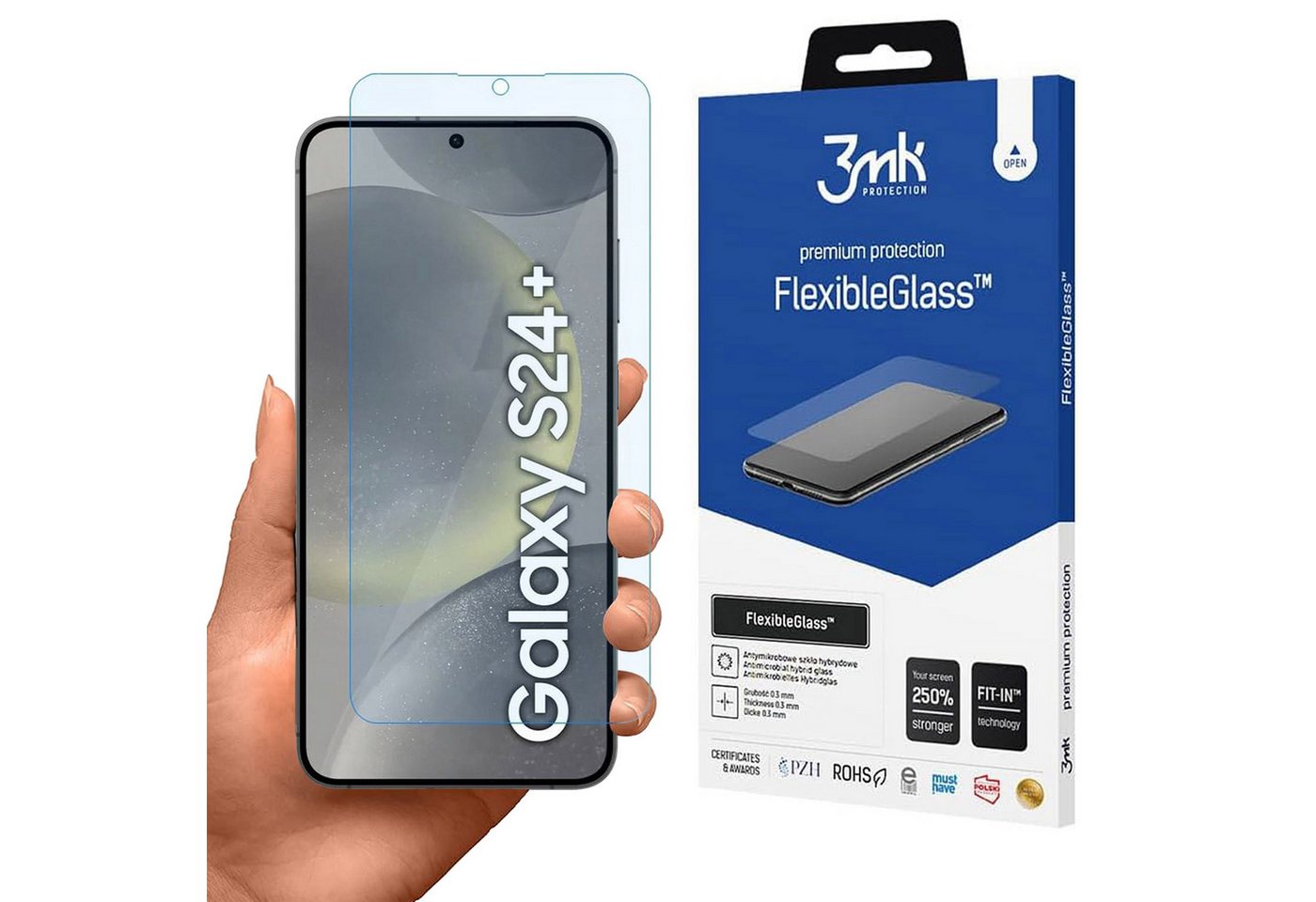 Sarcia.eu Schutzfolie Hybridglas für Samsung Galaxy S24+ - 3mk FlexibleGlass von Sarcia.eu