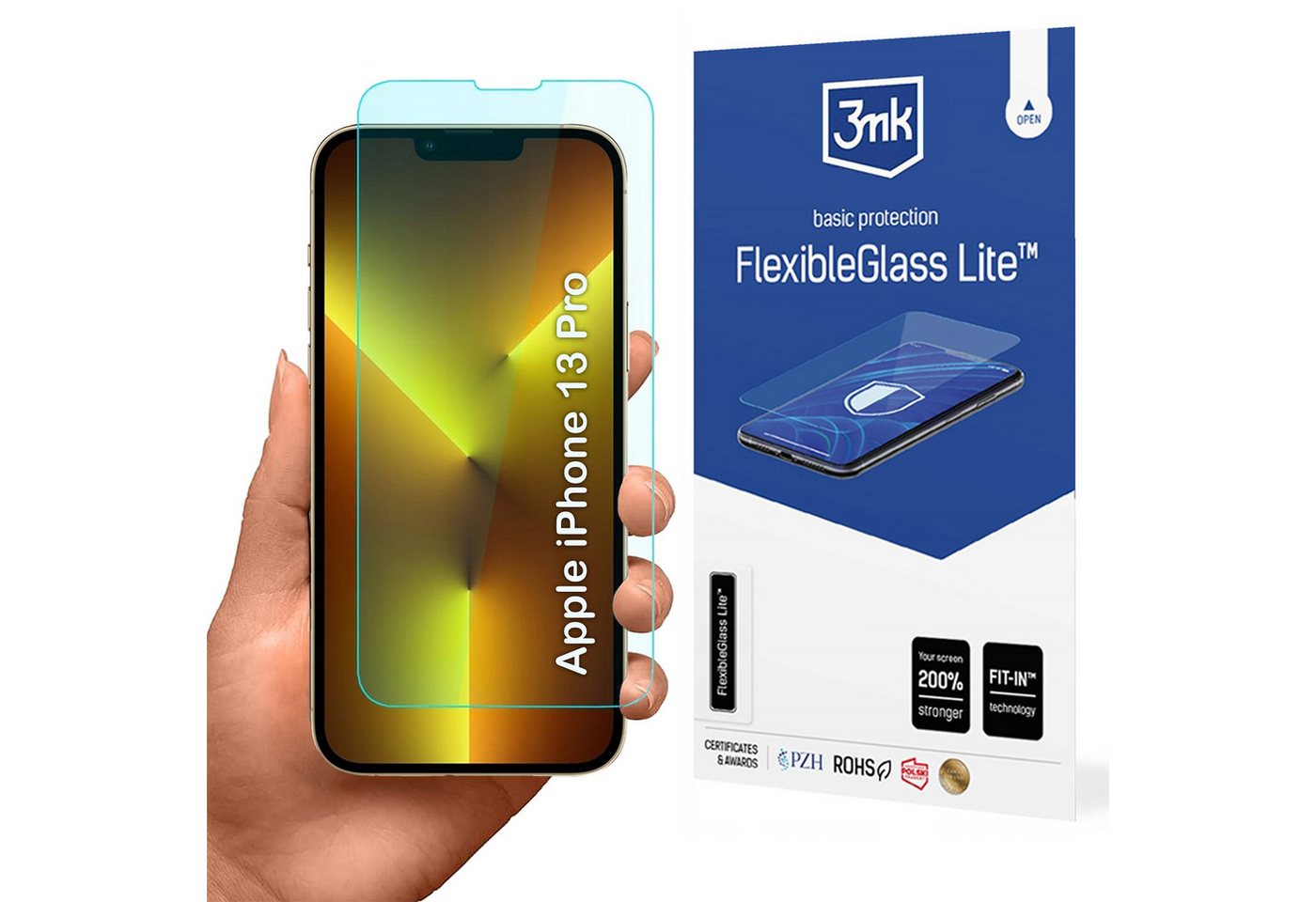 Sarcia.eu Schutzfolie Hybridglas für das Apple iPhone 13 Pro - 3mk FlexibleGlass Lite von Sarcia.eu