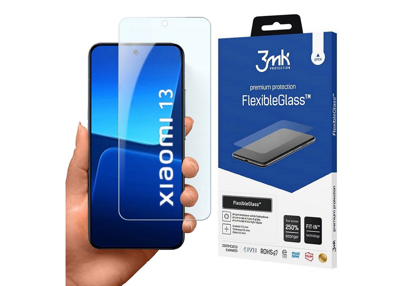 Sarcia.eu Schutzfolie Xiaomi 13 unzerbrechliches Hybridglas - 3mk FlexibleGlass von Sarcia.eu