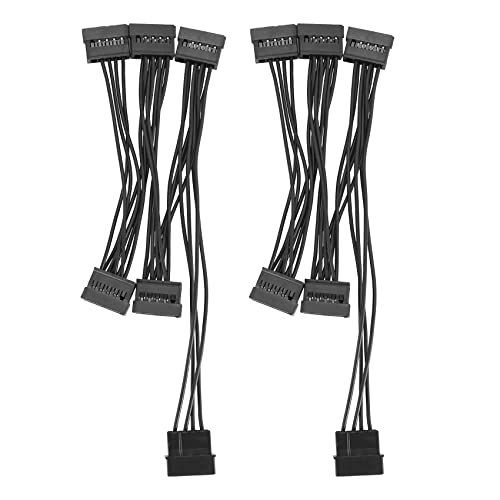Sarngk 2 Stück Molex 4Pin IDE Bis 5 Sata 15Pin Festplatten Strom Versorgung Splitter Kabel für DIY Pc Sever 18Awg 4-Pin Bis 15-Pin Sarngk 2 Stück Molex 4Pin IDE Bis 5 Sata 15Pin Festplatten Strom Versorgung Splitter Kabel für DIY Pc Sever 18Awg 4-Pin Bis 15-Pin von Sarngk
