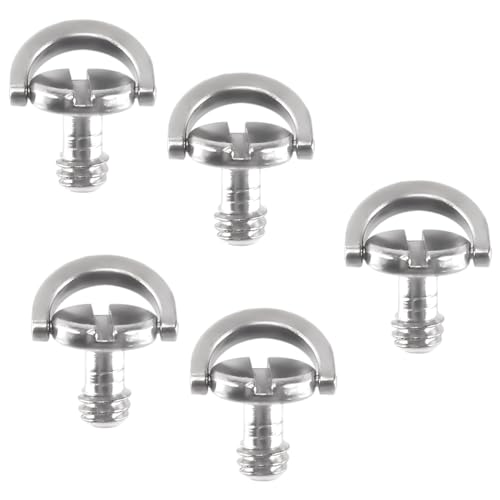 Sarngk 5Er Pack 1/4 Schnellspanner Platte Befestigungsschraube D-Ring D Welle Qr Schrauben Adapter Halterung Fuer DSLR Kamera Stativ Einbeinstativ Qr Platte Kugelkopf Stabilisator von Sarngk