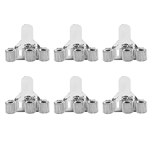 Sarngk 6P StüCke Stift Halter Tasche Edelstahl Stift Halter Clip Silber 3 LöCher Stift Halter für Notebook zu Hause, BüRo Sarngk 6P StüCke Stift Halter Tasche Edelstahl Stift Halter Clip Silber 3 LöCher Stift Halter für Notebook zu Hause, BüRo von Sarngk
