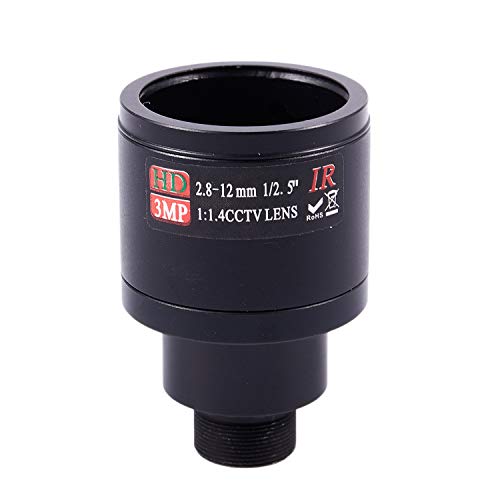Sarngk HD-CCTV-Objektiv 3.0MP M12 2,8-12 Mm Vario-CCTV-IR-HD-Objektiv, F1,4, Manueller -Zoom von Sarngk