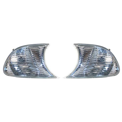 Sarngk Klar Marker Signal Blinker Ecke Stand Licht Lampe für E46 3 Series Coupe 1999-2001 63126904307 63126904308 von Sarngk
