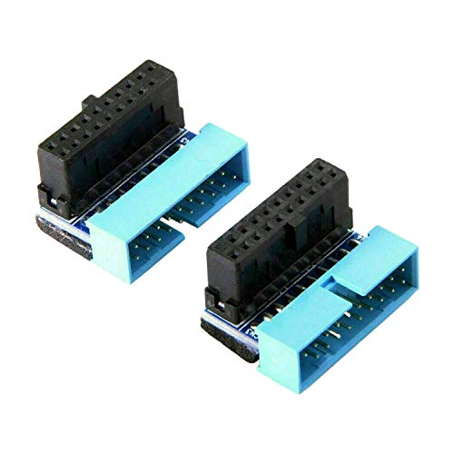 Sarngk USB 3.0 One 20 und Down 90 Grad abgewinkelter Stecker auf Buchse Verlängerungsadapter für Motherboard Sarngk USB 3.0 One 20 und Down 90 Grad abgewinkelter Stecker auf Buchse Verlängerungsadapter für Motherboard von Sarngk