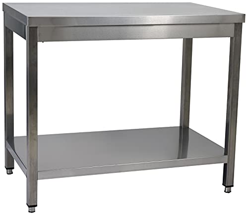 Saro Edelstahltisch zerlegbar, mit Unterblatt - 600 mm Tiefe, 1200mm von Saro