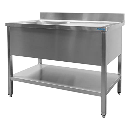 Saro Spültisch mit 1 Becken, links - 700 mm Tiefe, 1200mm von Saro