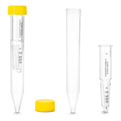 Sartorius Vivaspin Turbo 4 Polycarbonat (PC) Zentrifugalkonzentratoren mit Kappe, Polyethersulfon (PES) Membran, 3 kDa MWCO, 4ml Volumen, 122.5mm Länge, 100 Stück von Sartorius