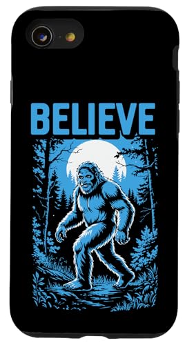 Believe Funny Bigfoot Night Walk Sasquatch Cryptid Lover Hülle für iPhone SE (2020) / 7 / 8 von Sasquatch Garage