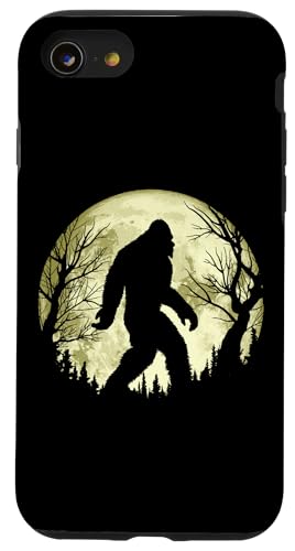 Creepy Trees & Bigfoot Funny Full Moon Night Graphic Hülle für iPhone SE (2020) / 7 / 8 von Sasquatch Garage