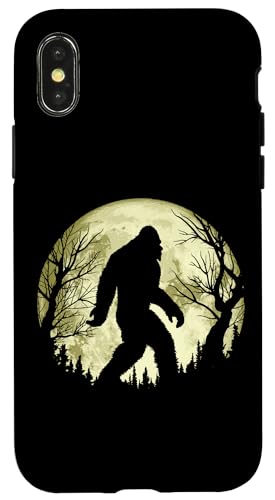 Creepy Trees & Bigfoot Funny Full Moon Night Graphic Hülle für iPhone X/XS Creepy Trees & Bigfoot Funny Full Moon Night Graphic Hülle für iPhone X/XS von Sasquatch Garage