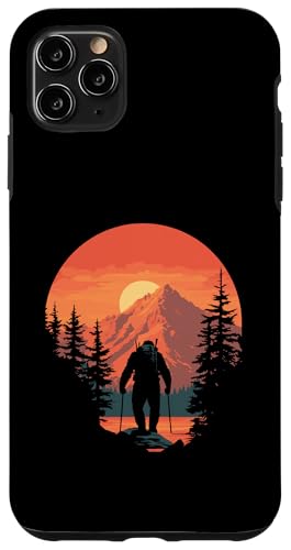 Hiking Sasquatch at Sunset Retro Bigfoot Mountains & Sun Hülle für iPhone 11 Pro Max Hiking Sasquatch at Sunset Retro Bigfoot Mountains & Sun Hülle für iPhone 11 Pro Max von Sasquatch Garage