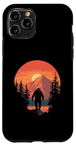Hiking Sasquatch at Sunset Retro Bigfoot Mountains & Sun Hülle für iPhone 11 Pro Hiking Sasquatch at Sunset Retro Bigfoot Mountains & Sun Hülle für iPhone 11 Pro von Sasquatch Garage