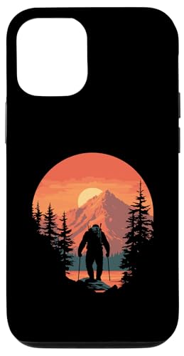 Hiking Sasquatch at Sunset Retro Bigfoot Mountains & Sun Hülle für iPhone 12/12 Pro Hiking Sasquatch at Sunset Retro Bigfoot Mountains & Sun Hülle für iPhone 12/12 Pro von Sasquatch Garage