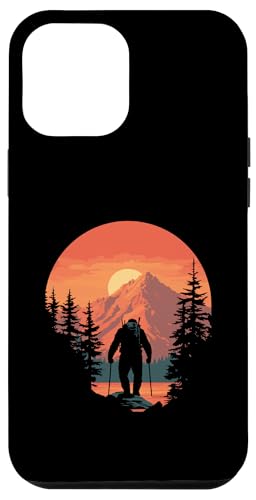 Hiking Sasquatch at Sunset Retro Bigfoot Mountains & Sun Hülle für iPhone 12 Pro Max Hiking Sasquatch at Sunset Retro Bigfoot Mountains & Sun Hülle für iPhone 12 Pro Max von Sasquatch Garage