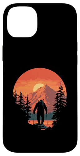 Hiking Sasquatch at Sunset Retro Bigfoot Mountains & Sun Hülle für iPhone 14 Plus Hiking Sasquatch at Sunset Retro Bigfoot Mountains & Sun Hülle für iPhone 14 Plus von Sasquatch Garage