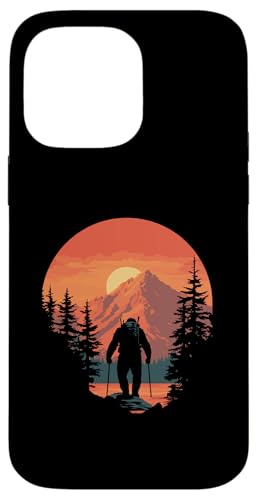 Hiking Sasquatch at Sunset Retro Bigfoot Mountains & Sun Hülle für iPhone 14 Pro Max Hiking Sasquatch at Sunset Retro Bigfoot Mountains & Sun Hülle für iPhone 14 Pro Max von Sasquatch Garage