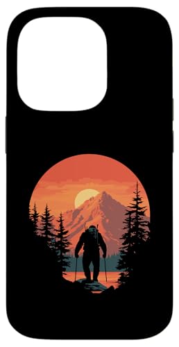Hiking Sasquatch at Sunset Retro Bigfoot Mountains & Sun Hülle für iPhone 14 Pro Hiking Sasquatch at Sunset Retro Bigfoot Mountains & Sun Hülle für iPhone 14 Pro von Sasquatch Garage