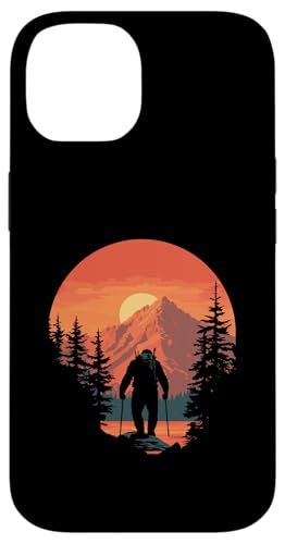 Hiking Sasquatch at Sunset Retro Bigfoot Mountains & Sun Hülle für iPhone 14 Hiking Sasquatch at Sunset Retro Bigfoot Mountains & Sun Hülle für iPhone 14 von Sasquatch Garage