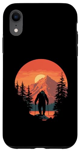 Hiking Sasquatch at Sunset Retro Bigfoot Mountains & Sun Hülle für iPhone XR Hiking Sasquatch at Sunset Retro Bigfoot Mountains & Sun Hülle für iPhone XR von Sasquatch Garage