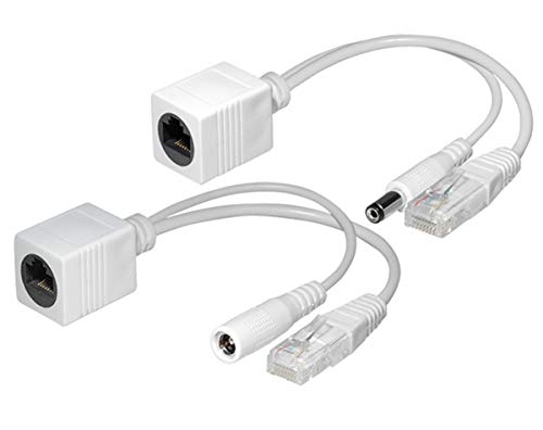 PoE Adapter Set (Power Over Ethernet) Zur Stromversorgung von IP Kameras, Routern und Anderen Geräten über das Ethernetkabel. von Sat-Fox